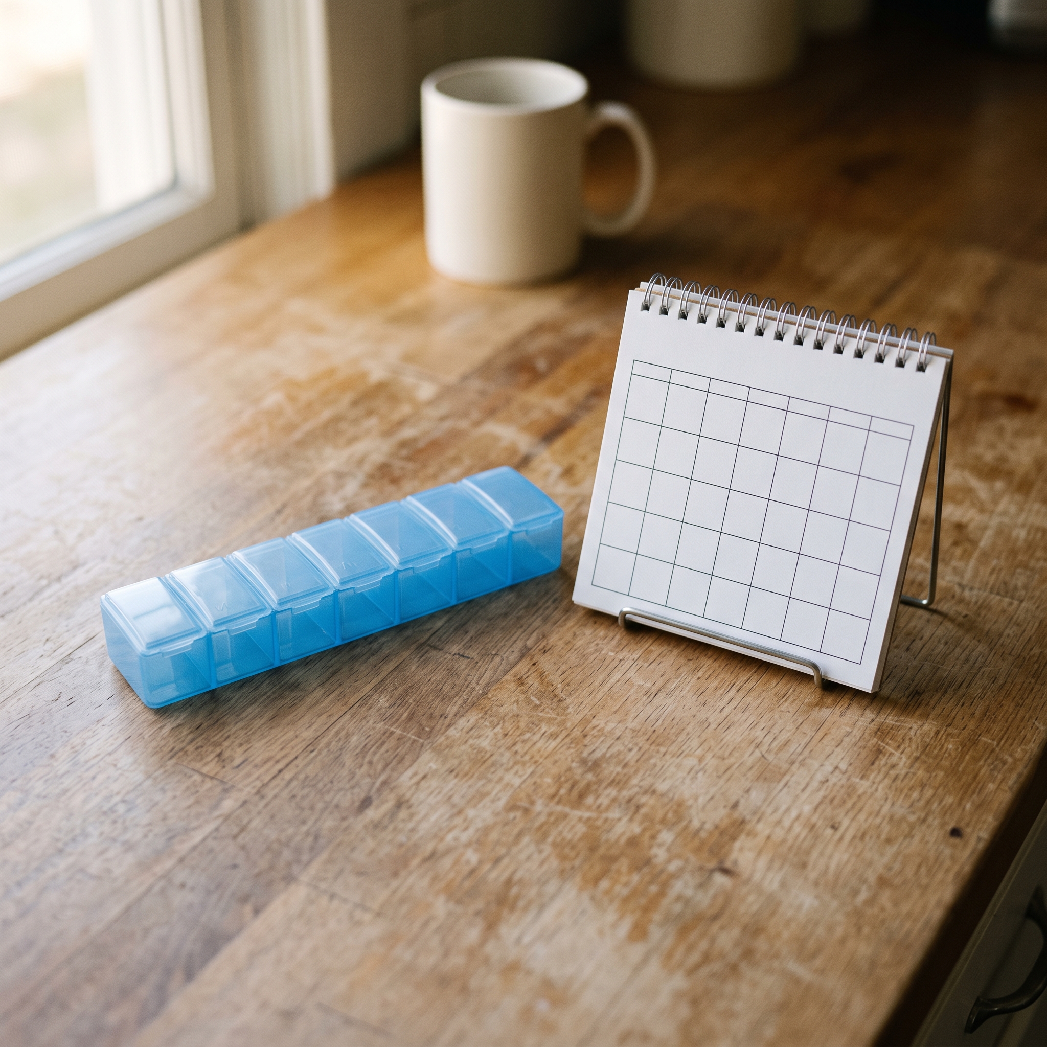 A pill organizer tracks doses one week at a time, but nothing on the counter tells you how close your own spending is to the $2,100 line your plan is quietly counting toward all year.
